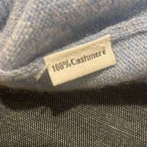 Large Slouchy 100% Cashmere Sweater Sky Blue